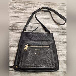 Perlina Elegant Black Crossbody Bag